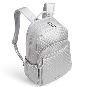 EUC VERA BRADLEY Campus Cotton backpack, silver
